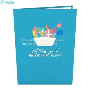 Happy Birthday Basket 3D Pop-up Cards Custom Printing Best Birthday Gifts for Kids thumbnail-4