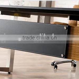 Luxury Modern Design L-shape Office Desks Leather Wooden Boss Manager Executive Office Counter Table thumbnail-6