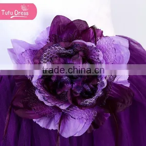 New Design Tulle Purple Dress for Girls thumbnail-5