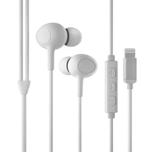 Lightning 3.5mm Wired Headphones Fone With Mic Sports Universal Earpiece For Iphone 12 13 Pro Max 7 8 XS XR thumbnail-1