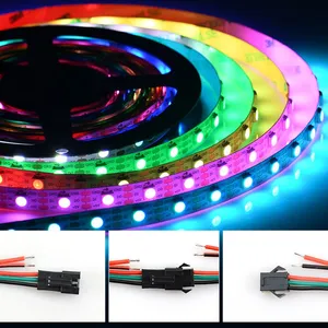 Addressable High Intensity RGB LED Strip WS2812B SK6812 LC8812B Waterproof Pixel Smart Control High Speed Transmission LED Strip thumbnail-3