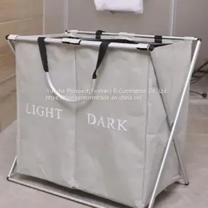 Laundry Hamper With X Aluminum Frame Dirty Laundry Bag For Travel Portable Hotel Laundry Bag thumbnail-4