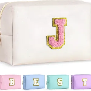 Travel Makeup Bag Chenille Letter Pouch Cosmetic Bag thumbnail-1