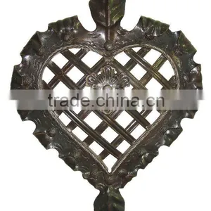 GYD-15Ba114 Wrought Iron Gate and Stone Balcony Railing Floral Ornaments thumbnail-2