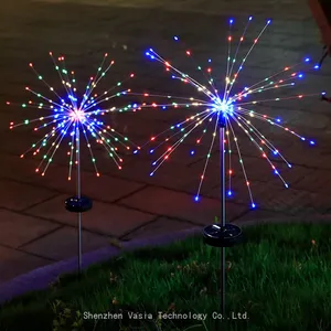 3D Solar LED Colorful Firework Light - Outdoor Garden Landscape Holiday Party Wedding Decorations thumbnail-1