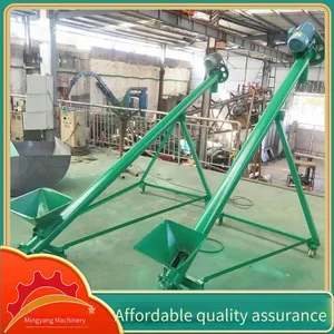 Inclined Feed Hoist for Granular Salt, 219 Carbon Steel Screw Hoist, Screw Feeder for Forage and Nuts thumbnail-2