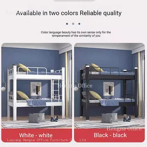 Zero Formaldehyde Heavy Duty Metal Bunk Bed-Twin/Full Size for Two Kids/Adults, Industrial Chic Space Saving Bed for Loft Apartment Furniture Retail thumbnail-4