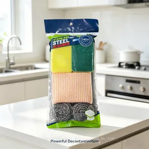 Dish Washing Stainless Steel Scourer Kitchen Cleaning Set Kit thumbnail-1