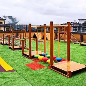 Outdoor Balance Cylinder Combination Game Physical Training Equipment for Kindergarten Children, Including Climbing Frames and Square Boxes for Sensory Integration Training thumbnail-4