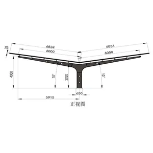 Double Row Solar Carport; Double Parking Solar Carport; Large Solar Carport thumbnail-3