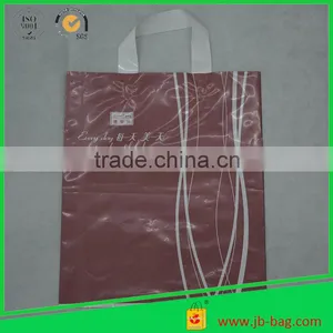 High Quality 2.5Mil Thickness Printed Plastic Shopping Bags,Soft-loop Handle 12''x14'' X5'' Plastic Carrier Bags,With Gusset. thumbnail-4