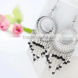 Cheap China Beautiful Handmade Light Bead Tassel Earrings thumbnail-6