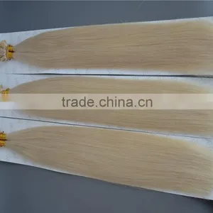 100 Keratin Tip Human Hair Extension White Silk Strand Hair Extensions Supplier's Choice thumbnail-4