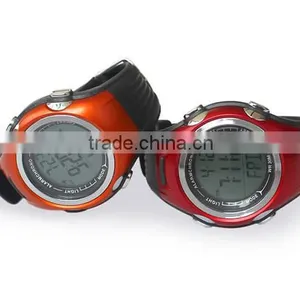 Wholesale-Chest Strap Heart Rate Monitor Calories Pedometer Digital Pulse Sports Watch LCD Exercise Memory Mode Outdoor Water r thumbnail-5