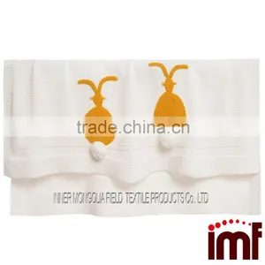 Babies Cot Blanket With Bunny Rabbit Tails thumbnail-1