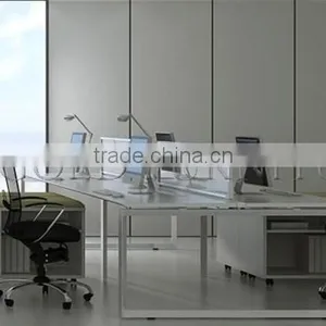 Modern 6 Person Office Workstation Partition With Metal Leg ( SZ-WS049-1) thumbnail-2