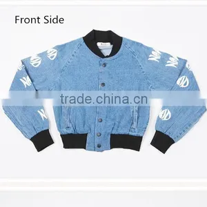 DJ213872 Slim Ladies Apparel New Design Woman Denim Jeans Jacket Woman HOT SELLING 2014 China Wholesale Garment Slim Shape thumbnail-3