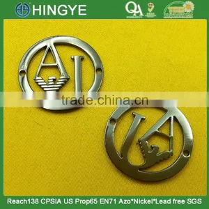 25mm Sew-on Logo Metal Badges For Jeans Clothes -- MZ6080 thumbnail-1