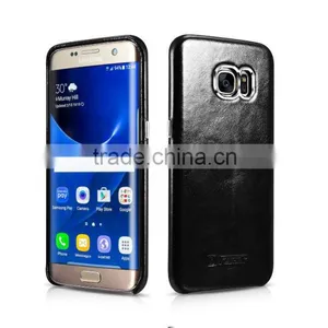 Icarer Vintage Series Real Leather Case for Samsung S7 Edge/s7 Luxury Full Anti Shock Protective Leather Back Cover for s7 Edge thumbnail-1