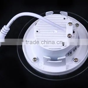 Dimmable 5W 10W 15W COB LED Panel Light Round Glass LED Ceiling Lamp thumbnail-4