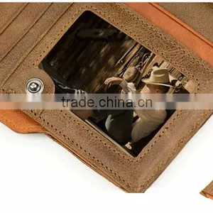 High Quality Customized Logo Travel Rfid Blocking Wallet Leather With Button thumbnail-5