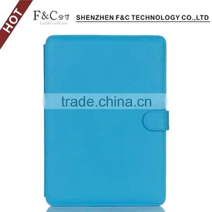Shenzhen Handmade Deluxe PU Leather Material Folio Cover for Macbook Stand Case 11" 12" 13" 15" Compatible thumbnail-2