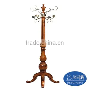 Home Furniture Antique Hand-carved Solid Wood Clothes Hanger Stand(S-14) thumbnail-1