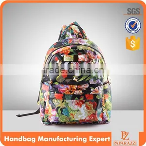 3416 SS Collection Elegant Flower Printing PU Backpack 2016 For Ladies Quality Choice thumbnail-1