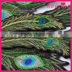 Handmade Peacock Applique Embroidery Designs for Wedding Dress Decoration thumbnail-4