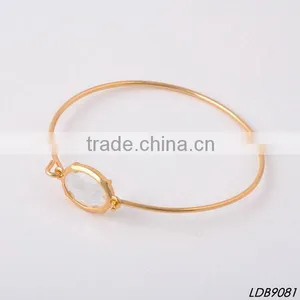 2016 New Designs Simple Alone Large Faceted Glass Women Bracelet thumbnail-1