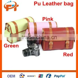DSLR Leather Camera Bag For 1 Camera 2 Lens thumbnail-1