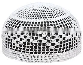 100% Handmade White Muslim Hat thumbnail-2