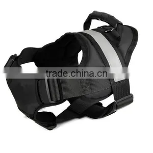 Durable Pet Harness With Reflective Band Black Dog Harness thumbnail-1