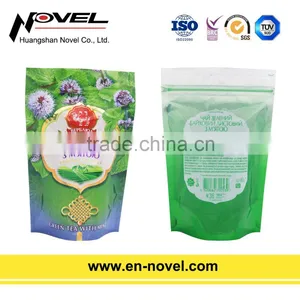 Aluminum Foil Tea Bag Stand Up Pouch With Zipper for Tea Packaging thumbnail-2