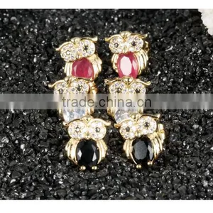 CZ Jewellery Style China Supplier Hot Sale Brass Earrings thumbnail-5