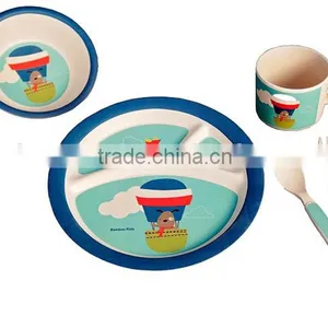 New Style Eco-friendly Bamboo Fiber Kids Dinnerware Set thumbnail-2