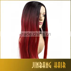 Black Burgundy Ombre Long Straight Lolita Cosplay Wig For Fashion thumbnail-3