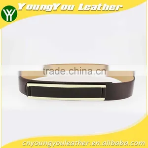2015 Designer pu Fashion Dress Belt With Brown Shiny PU Leather in Yiwu thumbnail-1