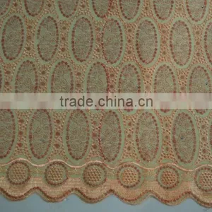 Beautiful Party Dress Custom Embroidery Fabric Combed Cotton Fabric Designer Dress thumbnail-4