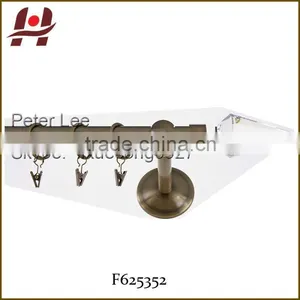 F625352 Metal Iron Aluminium Stainless Steel Brass Telescopic Aluminum Adjustable Crystal Curtain Finial thumbnail-1