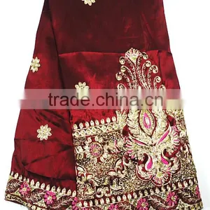 New Design African Blue Silk George Lace Indian George Lace With Sequins Fashion Design George Clothing thumbnail-6