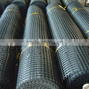 Mesh12.7*12.7mm,80*80KN,4m*50m,Warp-Knitted Fiberglass Geogrid thumbnail-1