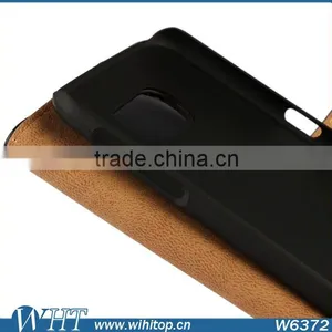 Genuine Leather Booklet Case for Samsung Galaxy S6 With Stand Card Holder thumbnail-4