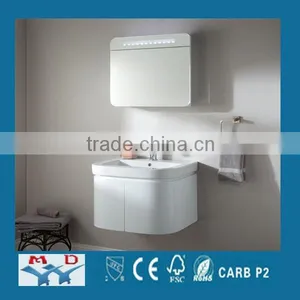 Cherry Wood Bathroom Cabinet for Apartment thumbnail-1