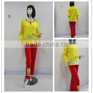 Atmospheric Cartoon Cute Bear Round Collar Pajamas Women thumbnail-1