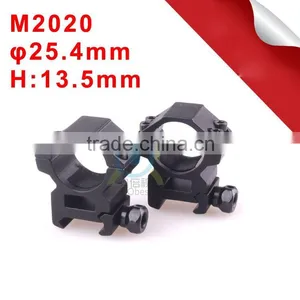 2 x Medium Profile 20mm Weaver Picatinny Rifle Scope Mounts 25.4mm 1" Inch Ring thumbnail-2