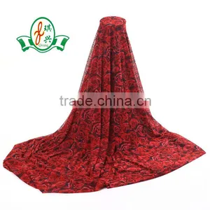 Polyamide Elastane Printed Mesh Flocking Fabric for Lingerie/underwear thumbnail-1