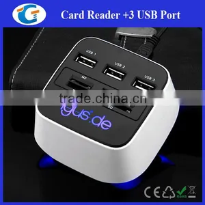 ABS Case Led Logo USB 2.0 3 Port Hub thumbnail-5