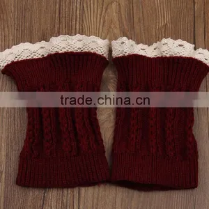 Wholesale Hot Girls Leg Warmer Knit Crochet High Legging Knee Warmer thumbnail-5