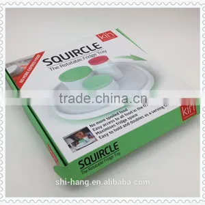 Color Printed Pizza Shape Paper Box Packaging for Rotatable Fridge Tray thumbnail-1